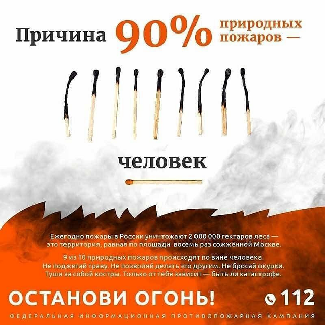 Не сжигай мусор и траву!